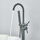 DecorBites™ Modern Black Floor Mounted Tub Faucet