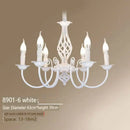 Modern black iron scrollwork chandelier living room light