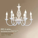 Modern black iron scrollwork chandelier living room light