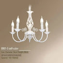 Modern black iron scrollwork chandelier living room light