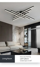 DecorBites™ Modern Black LED Chandelier Lights for Bedroom and Living Room