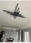 DecorBites™ Modern Black LED Chandelier Lights for Bedroom and Living Room