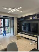 DecorBites™ Modern Black LED Chandelier Lights for Bedroom and Living Room