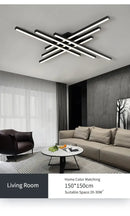 DecorBites™ Modern Black LED Chandelier Lights for Bedroom and Living Room