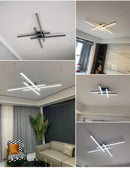 DecorBites™ Modern Black LED Chandelier Lights for Bedroom and Living Room