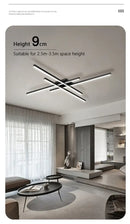 DecorBites™ Modern Black LED Chandelier Lights for Bedroom and Living Room