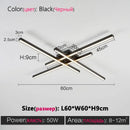 DecorBites™ Modern Black LED Chandelier Lights for Bedroom and Living Room