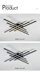 DecorBites™ Modern Black LED Chandelier Lights for Bedroom and Living Room