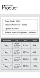 DecorBites™ Modern Black LED Chandelier Lights for Bedroom and Living Room