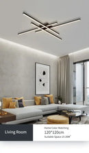 DecorBites™ Modern Black LED Chandelier Lights for Bedroom and Living Room