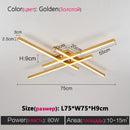 DecorBites™ Modern Black LED Chandelier Lights for Bedroom and Living Room