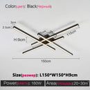 DecorBites™ Modern Black LED Chandelier Lights for Bedroom and Living Room