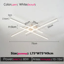 DecorBites™ Modern Black LED Chandelier Lights for Bedroom and Living Room