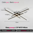 DecorBites™ Modern Black LED Chandelier Lights for Bedroom and Living Room