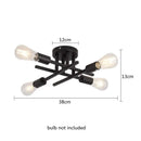 DecorBites™ Modern Black Sputnik Chandelier Flush Mount