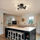 DecorBites™ Modern Black Sputnik Chandelier Flush Mount