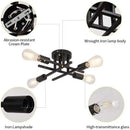 DecorBites™ Modern Black Sputnik Chandelier Flush Mount