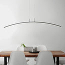 DecorBites™ Modern Black/White Arched Pendant Light with Acrylic LED and Warm/White Glow