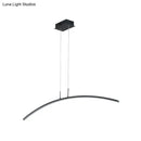DecorBites™ Modern Black/White Arched Pendant Light with Acrylic LED and Warm/White Glow