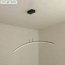 DecorBites™ Modern Black/White Arched Pendant Light with Acrylic LED and Warm/White Glow