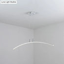 DecorBites™ Modern Black/White Arched Pendant Light with Acrylic LED and Warm/White Glow