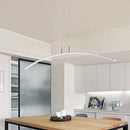 DecorBites™ Modern Black/White Arched Pendant Light with Acrylic LED and Warm/White Glow