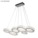 DecorBites™ Modern Bubble LED Pendant Lighting – Stainless Steel Crystal Hanging Light over Island