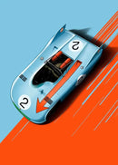 DecorBites™ Modern Cartoon Racing Car Canvas Wall Art