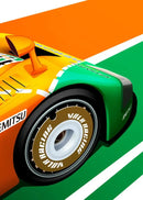 DecorBites™ Modern Cartoon Racing Car Canvas Wall Art