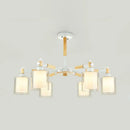 DecorBites™ Modern Chic Glass Cylinder Hanging Pendant Lamp with 6 Lights for Bedroom