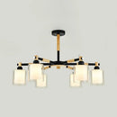 DecorBites™ Modern Chic Glass Cylinder Hanging Pendant Lamp with 6 Lights for Bedroom
