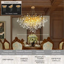 DecorBites™ Modern Chrome Chandelier with Crystal Raindrops