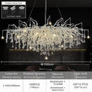 DecorBites™ Modern Chrome Crystal Chandelier for Living Room