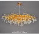 DecorBites™ Modern Chrome Crystal Chandelier for Living Room