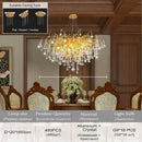 DecorBites™ Modern Chrome Crystal Chandelier for Living Room