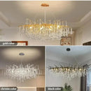 DecorBites™ Modern Chrome Crystal Chandelier for Living Room
