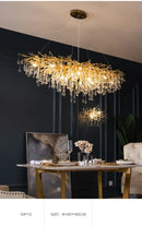DecorBites™ Modern Chrome Crystal Chandelier for Living Room