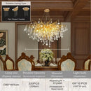 DecorBites™ Modern Chrome Crystal Chandelier for Living Room