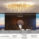 DecorBites™ Modern Chrome Crystal Chandelier for Living Room