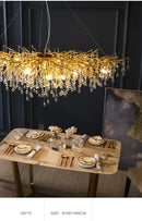 DecorBites™ Modern Chrome Crystal Chandelier for Living Room