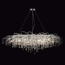 DecorBites™ Modern Chrome Crystal Chandelier for Living Room