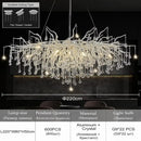 DecorBites™ Modern Chrome Crystal Chandelier-Living Room-Bedroom-Light Fixture