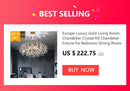 DecorBites™ Modern Chrome Crystal Chandelier-Living Room-Bedroom-Light Fixture