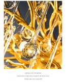 DecorBites™ Modern Chrome Crystal Chandelier - Long Raindrop Pendant