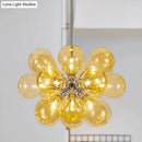 DecorBites™ Modern Cognac Glass Bubble Chandelier - 18-Head Hanging Ceiling Light Fixture