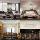 DecorBites™ Modern Crystal Chandelier for Living Room or Bedroom