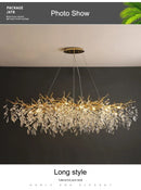 DecorBites™ Modern Crystal Chandelier with LED Lighting