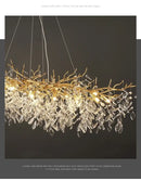 DecorBites™ Modern Crystal Chandelier with LED Lighting