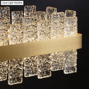 Modern brass plated crystal loop pendant light for dining room