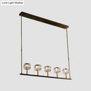 DecorBites™ Modern Crystal Pendant Light Fixture - Gold 5-Head Hanging Island Chandelier for Dining Table